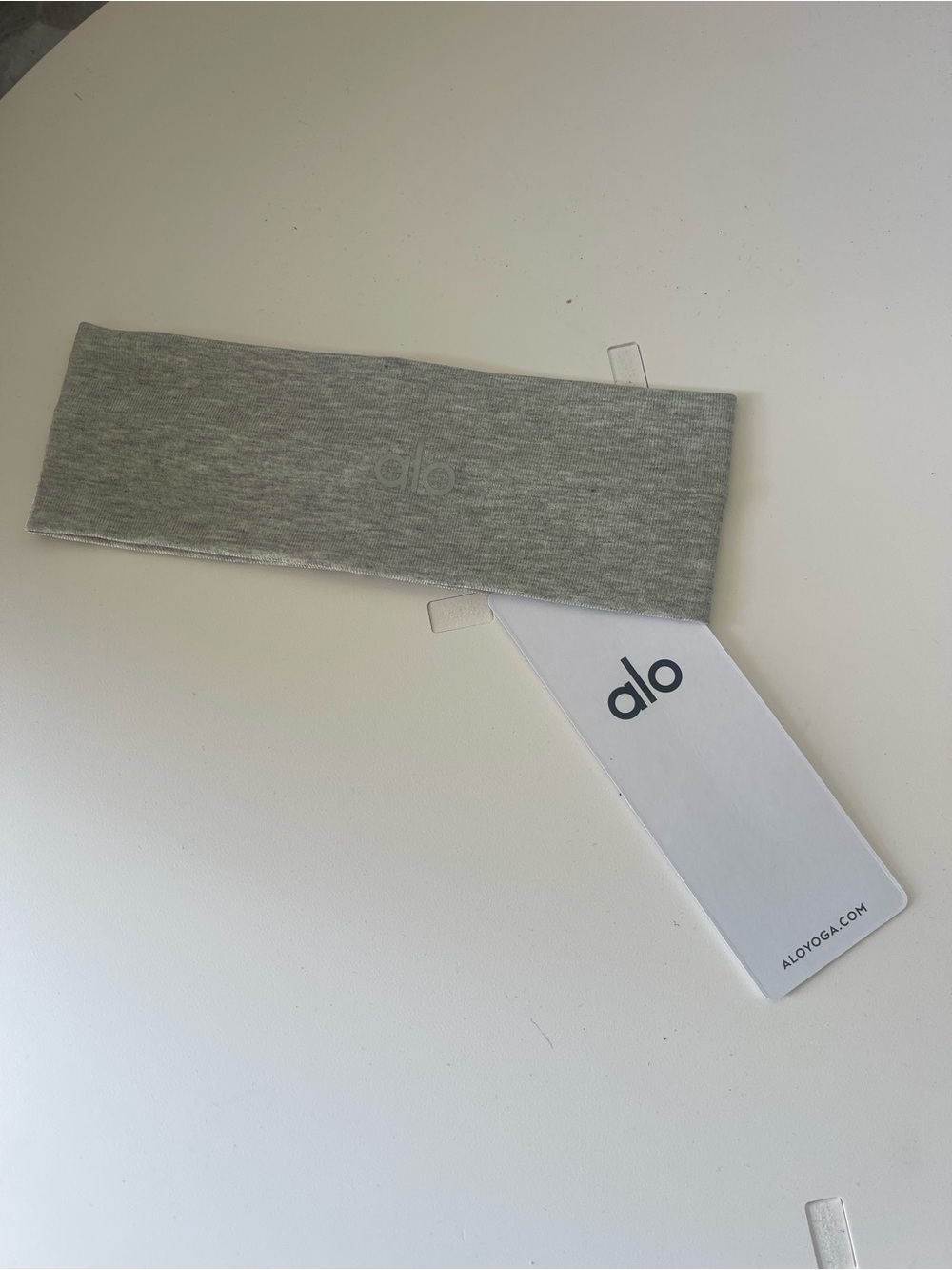 ALO Yoga Gray Logo Stretch Headband